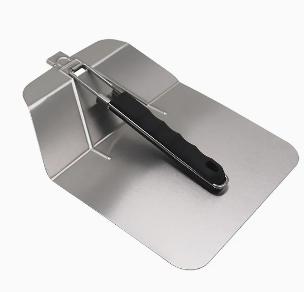 Pizzaschaufel aus Edelstahl zusammenklappbar groß 33 × 25,5 × 5 cm – Bild 4