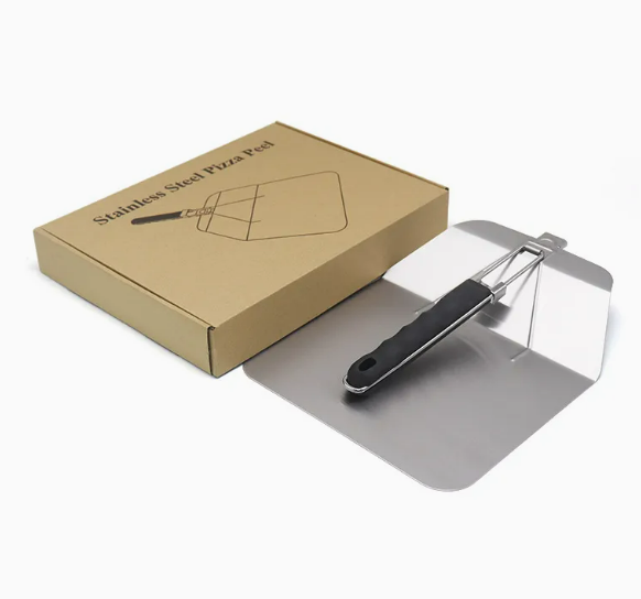 Pizzaschaufel aus Edelstahl zusammenklappbar groß 33 × 25,5 × 5 cm – Bild 6